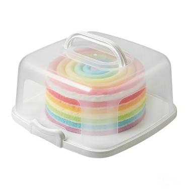 Imagem de Porta-Bolos - Recipiente para Comida Reutilizável com Tampa e Alça,Porta-Bolos Com Tampa E Alça | Para Torta Cheesecake Muffin Pastelaria Pão Fruta Biscoito Viagem Campismo Exterior Casa