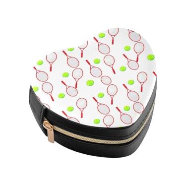 Imagem de Burbuja Caixa de joias em forma de coração, mini estojo de joias de viagem para mulheres e meninas, estojo portátil organizador de armazenamento para brincos, anéis, colares e pulseiras