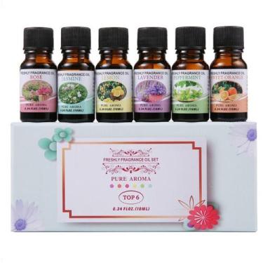 Imagem de Óleo essencial de flor e fruta, 6 peças, 10ml, para difusor, óleo de a