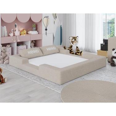 Imagem de Cama Montessoriana Casal Ninho 100 Espuma Keiko - Keiko Colchões, Bege