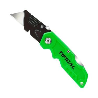 Imagem de Estilete Dobrável De Troca Rápida Com Clipe De Metal E Trava Traseira 