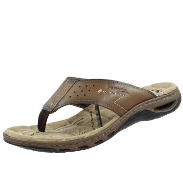 Imagem de Chinelo Masculino Pegada Em Couro com sistema de amortecimento AMORTECH-Masculino