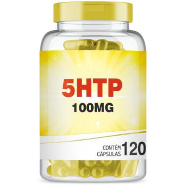 Imagem de 5HTP 100mg com 120 cápsulas Triptofano Seretonina