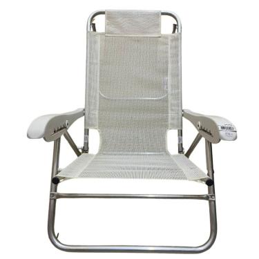 Imagem de Cadeira Reclinavel Preguiçosa Sanete Ronchetti 120 Kg 05 Pos Cor Branco