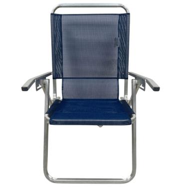 Imagem de Cadeira De Praia Noronha Oversize 140kg Sanete Ronchetti Cor Azul Escuro
