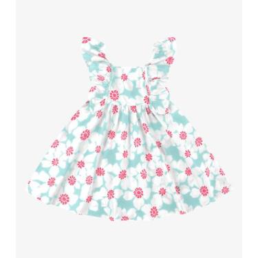Imagem de Vestido Menina Popeline Rovi Kids Azul, 12, Azul