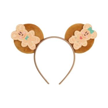 Imagem de Faixa De Cabelo Com Orelhas Do Mickey E Da Minnie, Padrão De Urso De D