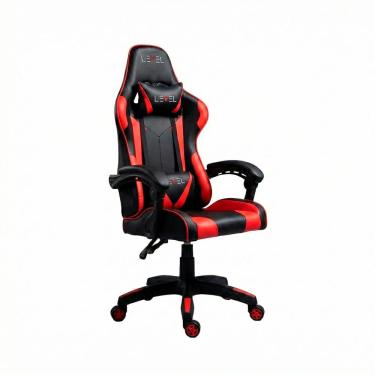 Imagem de Cadeira Gamer Level LVC01DN - Ergonômica - Encosto Reclinável 180° - Até 100Kg - Vermelho