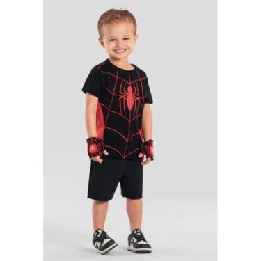 Imagem de Camiseta infantil menino do Homem-Aranha com luvas Brandili-Masculino