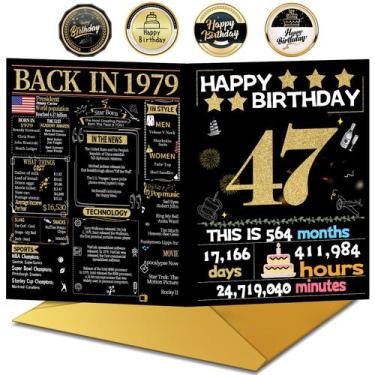 Imagem de Cartão de Aniversário Joycard 47º com Envelope 20x25 cm