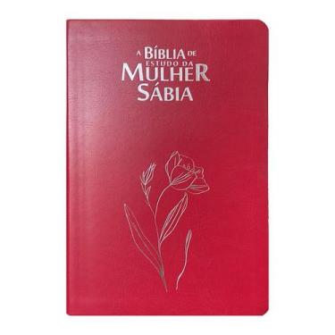 Imagem de Bíblia Da Mulher Sábia Full Color C/ Harpa  Magnólia Vermelha  ARC  Ca