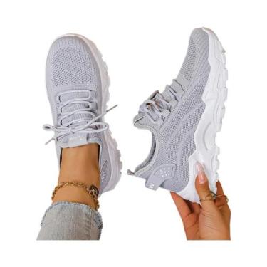 Imagem de Tênis Casuais Respiráveis Para Mulheres, Solas Macias, Sneakers Chunky