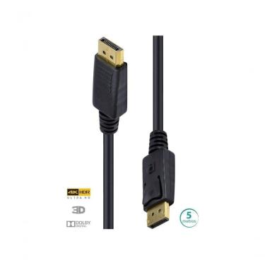 Imagem de Cabo Displayport DP13-5 Ultra HD 4K 120HZ com Suporte 3D e Largura de Banda 32,4GBIT-S Vinik