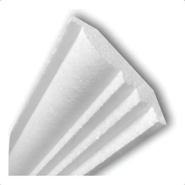 Imagem de Moldura Roda Teto Sanca Isopor / Kit 15 Metros 10 Branco - Congratulat