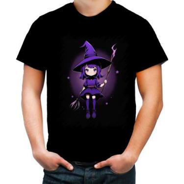 Imagem de Camiseta Colorida Bruxa Halloween Púrpura Festa 1 - Kasubeck Store®, B