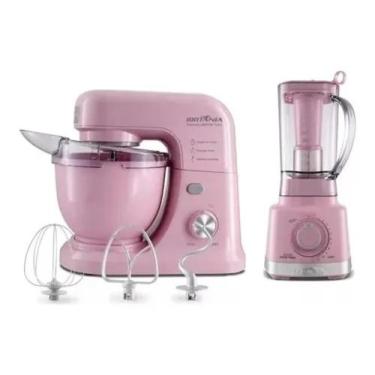 Imagem de Kit Batedeira Planetária+liquidificador Britânia Rosa 127v