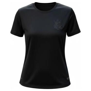 Imagem de Camiseta Corinthians Feminina All Black Dry Preto-Feminino