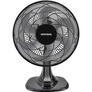 Imagem de Ventilador De Mesa 40cm Com 6 Pás 127v Preto/cinza Ventisol, 110V
