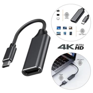 Imagem de Cabo Adaptador Vídeo Tipo-C Macho HDMI Fêmea 4K Ultra HD 3.1 - Hdmi Ad