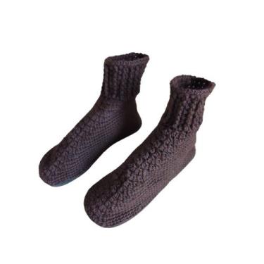 Imagem de Pantufa de Lã Adulto Marrom 39 - Líla das Galáxias
