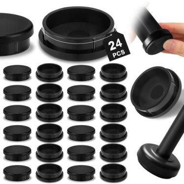 Imagem de Protetores para pés de cadeira Threehoney 24 peças 3,2 cm em nylon