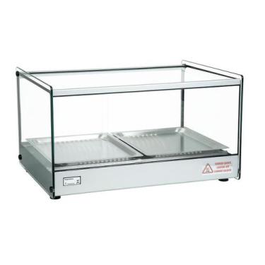 Imagem de Estufa Vitrine Salgados Quadrada Com LED 2 Bandejas Inox Erato Tita, 1