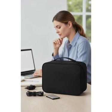 Imagem de 2x Estojo Organizador Cabos, Pendrives, Fontes (PRETO) - Congratulatio