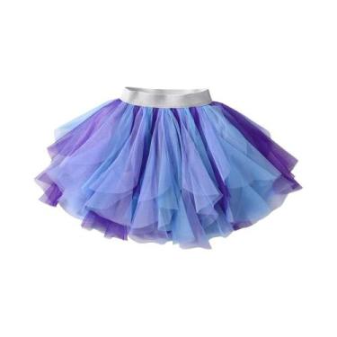 Imagem de Saia Tutu De Princesa De Tule Irregular Para Meninas, Roupa De Dança D