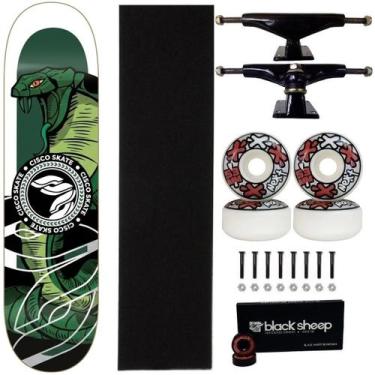 Imagem de Skate Cisco Marfim 8.0 Montado Cobra Profissional Roda Next Cor:Verde+