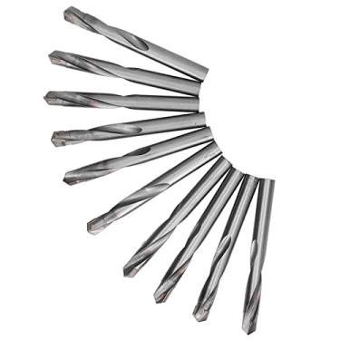 Imagem de Broca helicoidal de haste reta, suficiente resistência à flexão 10 peças fresas CNC resistência ao desgaste aço tungstênio para plástico