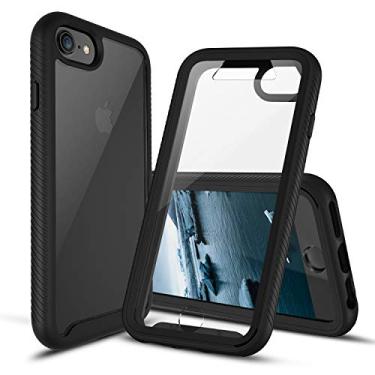 Imagem de Capa para celular CBUS de corpo inteiro com capa protetora de tela integrada compatível com Apple iPhone SE (2020), iPhone 8/7/6s/6 – Capa para iPhone de corpo inteiro, testada em quedas (preta)