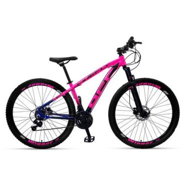 Bicicleta Alumínio Aro 29 Gts Feel Freio À Disco 21 Marchas - Rosa+Preto