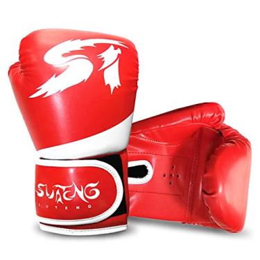 Imagem de Tingpai Luvas de boxe inf l Luvas de treino de boxe inf l Ki Boxing Juvenil Muay ai Luvas de saco de boxe Equipamento de prática de boxe pa saco de soco Saco de boxe almofadas de 3 a 10 anos de