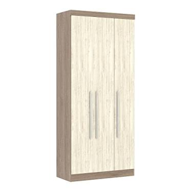 Imagem de Guarda Roupa 3 Portas 2 Gavetas Internas - Módulo Dormitório Master - Guarda Roupas Modulado Luciane Cor:Ártico Rústico