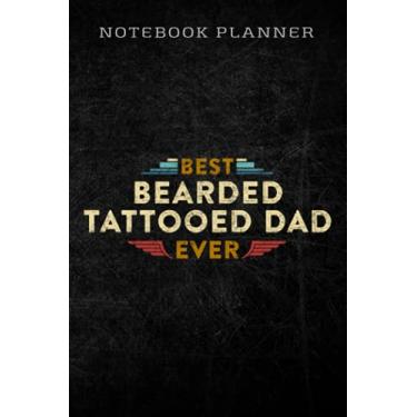 Imagem de Caderno Planner Best Bearded Tattooed Dad Ever. Primeira tatuagem presente masculino bom: dever de casa, lista de tarefas, dever de casa, pessoal, 15 x 23 cm, planejador de bolso, dinheiro, diário
