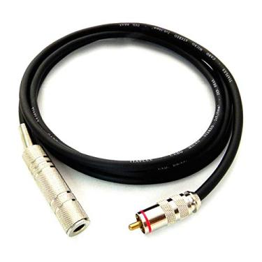 Imagem de Cabo de Áudio Emenda Extensor Blindado P10 Fêmea RCA Macho Profissional 6 Metros *