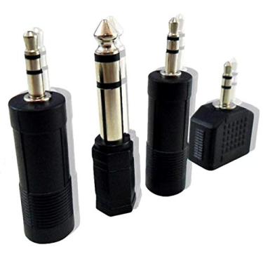 Imagem de Kit Adaptador C/4 + Cabo P2 ST + J2 ST, Generico, CBPD0004, Preto, 1.80M