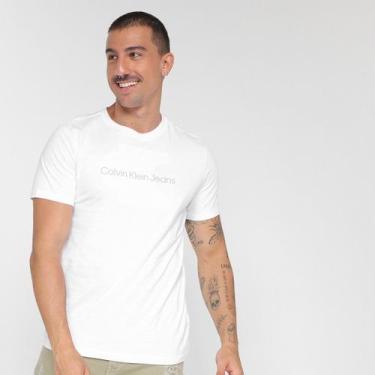 Imagem de Camisetas Calvin Klein Básica Logo Masculina