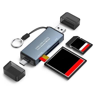 Imagem de SZAMBIT Leitor de Cartão SD USB-C e USB 3.0, Leitor de Cartão de Memória 2 em 1 Power Expand com Conectores Duplos, para Cartões SDXC, SDHC, SD, MMC, RS-MMC, Micro SDXC, Micro SD, Micro SDHC e UHS-I
