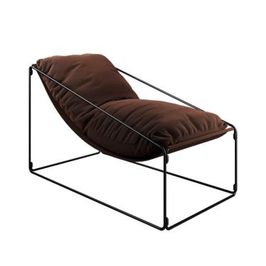 Imagem de Espreguiçadeira Industrial Luxo Arpoador Com Almofada Marrom - Cor: Marrom