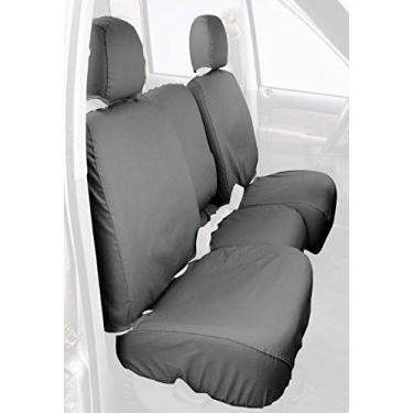 Imagem de Covercraft Capas de assento SS3374PCGY para banco frontal com ajuste personalizado - tecido de polialgodão, cinza