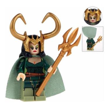 Imagem de Boneco Blocos De Montar Lady Loki Clássica Marvel - Mega Block Toys