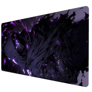 Imagem de Novo Mouse Pad Gamer Speed Extra Grande Desk Pad Profissional Premium com Borda Costurada 90x40 - Ninja Sombra Roxo