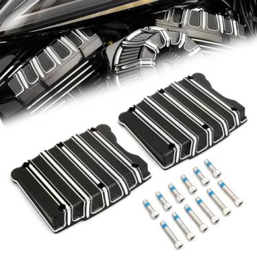 Imagem de Para harley Rocker Box Cover Gauge Billet Alumínio Twin Cam Road King FLHR Street Glide FLHX Ultra Electra Glide 2010-2016