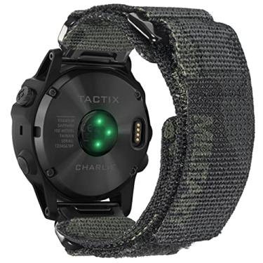 Imagem de Compatível com Garmin, pulseira de relógio, pulseira esportiva de nylon super resistente camuflada com design de laço trançado, para homens da série FÊnix/Forerunner/Vivoactive/Approach/MARQ/quatix/D2 Series Tough Replacement Band For Men