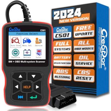 Imagem de Scanner de diagnóstico Creator C501 OBD2 para leitor de código BMW Mini Cooper Check Engine Light EPB ABS SRS com modos de comunicação OBD II 1-10