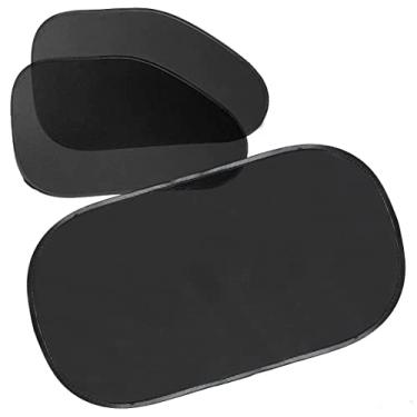 Imagem de ZONETECH Protetores de sol aderentes à janela lateral e traseira do carro – Pacote com 3 protetores solares de malha premium pop-up sem ventosas necessárias - Protege crianças, bebês e passageiros