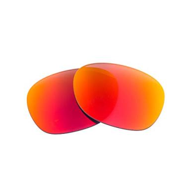 Imagem de LenzFlip Lentes de reposição polarizadas compatíveis com óculos de sol Rayban New Wayfarer RB2132 de 55 mm - Fabricado nos EUA - Cinza polarizado com espelho vermelho