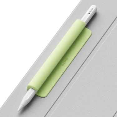 Imagem de ELETIUO Capa de silicone para lápis, compatível com Apple Pencil (USB-C), Apple Pencil 1ª/2ª geração, adesivo forte anexado à capa do iPad para canetas Stylus, verde