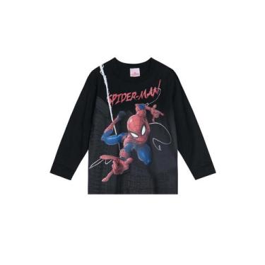 Imagem de Camiseta Homem Aranha Em Malha Preto - Brandili